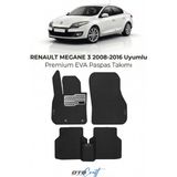 Otocraft Renault Megane 3 (2008-2016) Araca Özel 3D Havuzlu Eva Oto Paspas Full Set 5 Parça - Siyah
