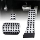 Otohousse Mercedes W204-W207-W211-W212-W215-W220-E250 Uyumlu Geçme Otomatik Pedal Seti 3 Parça Siyah Krom