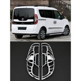 Otokap Universal Fiat Doblo 2 2015-2021 Uyumlu Krom Stop Çerçevesi Abs Sağ Sol Arka Stop Lamba Kaplaması