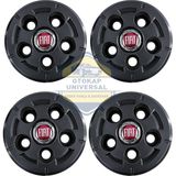 Otokap Universal Fiat Ducato 5 Bijon Siyah Jant Göbeği 4 Lü Takım Jant Göbek Kapağı Uyumlu Set