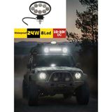 Otokap Universal Off Road Çalışma Lamba 10-30V 8 LED 24W Oval Siyah Tır Kamyon Iş Makinesi Aydınlatma