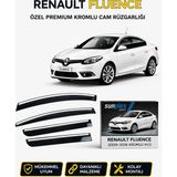 Otokap Universal Renault Fluence 2009-2016 Kromlu Cam Rüzgarlığı Takım 4 Lü Takım Rüzgar Kesici Yağmur Önleyici