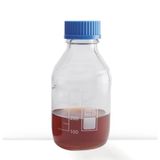 Otoklav Şişesi Pyreks 500ml Mavi kapaklı