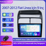 Otolas 2007-2018 Fiat Linea Için 8+128GB, 9 Inç Wifi & Carplay Destekli, Kameralı Multimedya Navigasyon Sistemi - 9 inç 8+128 GB WiFi CarPlay, kamera dahil