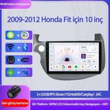 Otolas Honda Fit Wifi Gps Carplay 10 Inç 2+32GB Kamera Multimedya Navigasyon Sistemi - 2009-2012 Model - Gri