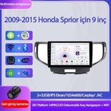 Otolas Honda Sprior Wifi Gps Carplay 9 Inç 2+32GB Kamera Multimedya Navigasyon Sistemi - 2009-2015 Model - Siyah