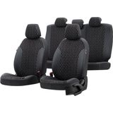 Otom Audi A1 2011-2016 Özel Üretim Amsterdam Design Tay Tüyü Siyah - Beyaz Oto Koltuk Kılıfı