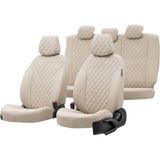 Otom Audi A4 2004-2008 Özel Üretim Madrid Design Deri Bej Koltuk Kılıfı