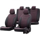Otom Citroen Nemo 2008-2016 Özel Üretim Milano Design Bordo - Siyah Oto Koltuk Kılıfı