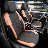 Otom Elegance Design Premium Ozel Tasarim Oto Koltuk Kilifi Siyah-Taba