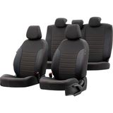 Otom Fiat Albea 2002-2012 Özel Üretim Koltuk Kılıfı Paris Design Bej - Siyah