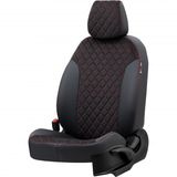 Otom Fiat Doblo 2001-2006 Özel Üretim Madrid Design Tay Tüyü Siyah - Kırmızı Oto Koltuk Kılıfı