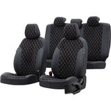 Otom Fiat Doblo 2010-2015 5 Kişi Özel Üretim Koltuk Kılıfı Madrid Design Tay Tüyü Siyah - Beyaz