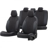 Otom Ford B-Max 2012-2016 Özel Üretim Amsterdam Design Tay Tüyü Siyah - Beyaz Oto Koltuk Kılıfı
