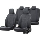 Otom Mitsubishi L-200 2006-2015 Özel Üretim Koltuk Kılıfı Tokyo Design Deri Siyah - Beyaz