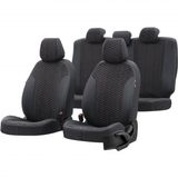 Otom Opel Astra G 1998-2009 Özel Üretim Tokyo Design Tay Tüyü Siyah - Beyaz Oto Koltuk Kılıfı