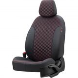 Otom Opel Corsa C 2001-2006 Özel Üretim Tokyo Design Deri Siyah - Kırmızı Oto Koltuk Kılıfı