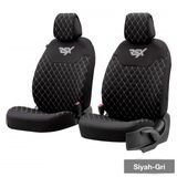 Otom Rsx Sport Koruyucu Oto Koltuk Minderi 2Li Set Siyah-Gri