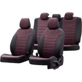 Otom Seat Ibiza 2009-2017 Özel Üretim Milano Design Bordo - Siyah Oto Koltuk Kılıfı