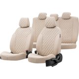 Otom Seat Leon 2006-2012 Özel Üretim Madrid Design Deri Bej Oto Koltuk Kılıfı