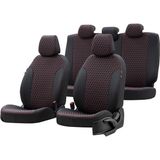 Otom Toyota Corolla 2002-2007 Özel Üretim Amsterdam Design Deri Siyah - Kırmızı Oto Koltuk Kılıfı