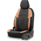Otom Yeni Elegance Design Premium Özel Tasarım Oto Koltuk Kılıfı Tam Set - Siyah - Kahverengi