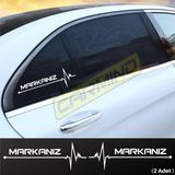 Otomarketin 2 Adet Size Özel Kalp Atışı Ritim Oto Sticker