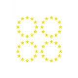 Otomarketin Sarı 3x3 cm 4 Adet Plaka Ab Yıldızı Oto Sticker