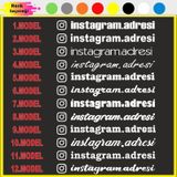 Otomarketin Size Özel İnstagram Yazı Oto Sticker