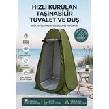 Otomatik Açılır İki Pencereli Katlanabilir Kamp Duş, Tuvalet Ve Giyinme Çadırı - 120X120x190 Cm