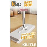 Otomatik Bez Yakalayan Mop 26CM + 10 Bez Hediye, Yersil 40CM Temizlik Seti
