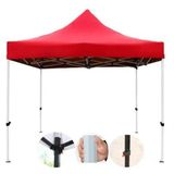 Otomatik Gazebo Çardak 240 X 240 Cm Tente Teras Bahçe Kamelyası Gölgelik Kırmızı