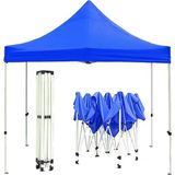Otomatik Gazebo Çardak 240 x 240 cm Tente Teras Bahçe Kamelyası Gölgelik Mavi - Kare - 1