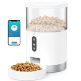 Otomatik Kedi Mama Kabı, 4 Litre Geniş Kapasiteli, Ses Kaydı ve Seslenme Özelliği, WiFi Bağlantısı, Zamanlayıcılı, Porsiyon Ayarlama, App Kontrollü Otomatik Kedi Köpek Evcil Hayvan Mama Kabı