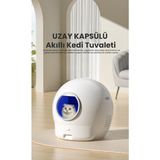 Otomatik Kedi Tuvaleti 2. Nesil Smart Pro Akıllı Otomatik Kedi App Kontrol , Uv Temizleme (2025) - 50.5 x 37.5 x 19.5 cm - Beyaz