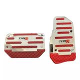 Otomatik Metal Pedal Seti 2 Parça Krom Kırmızı