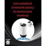 Otomatik Şarjlı Damacana Pompası Ev Ofis Kamp Kullanım