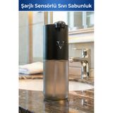 Otomatik Sensörlü Köpük Sıvı Sabunluk Şarjlı Köpük Sabun Makinesi 350 Ml Usb Type-C