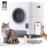 Otomatik Temizleme Özellikli Elektrikli Giriş Kapılı Kedi Kum Kabı,5g Desteği/video Izleme/uygulama Kontrolü/sıkışma Önleyici/koku Giderici