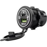 Otomatik USB Güç Soketi Yüksek Akımlı Çift Pano Tip USB 3.0 + Type-C Soket 12-24V Araç Şarj Cihazı