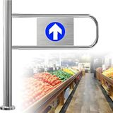 Otomatik, yay yüklü güvenlik salıncak kapısı, süpermarketler için tek yönlü sokak ayarı, 40 - 90 cm genişlik, kolay açma ve kapatma, güvenli giriş kontrolü için ideal (link