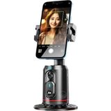 Otomatik Yüz Takipli Gimbal - Akıllı Telefon ve Aksiyon Kamerası Için 360° Döner Masaüstü Q02 - Siyah