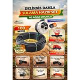 Otomatik Zamanlayıcılı Deliksiz Damla Sulama Seti Ø16 – 100 Metre / 40 Ağaç Uyumlu (HS0000)