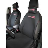 Otomind Honda Typer Nakışlı Ön İkili Oto Koltuk Kılıfı - Siyah