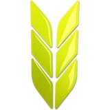 Otomobil Motosiklet Bisiklet Floresan Sarı 6 Parça Çok Amaçlı 3D Sticker