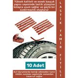 Otomobil Motosiklet Bisiklet Onarım Bakım Esnek Kauçuk Acil Durum Kiti Lastik Tamir Fitili 10 Adet