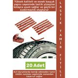 Otomobil Motosiklet Bisiklet Onarım Bakım Esnek Kauçuk Acil Durum Kiti Lastik Tamir Fitili 20 Adet