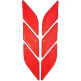 Otomobil Motosiklet Bisiklet Reflektif Kırmızı 6 Parça Çok Amaçlı 3D Sticker