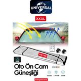 Otomobil Ön Cam Güneşliği Metalize Parlak Alüminyum Katlanabilir Oto Güneşlik 130X60 cm - 130 x 60