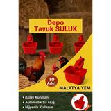Otomotik Depo Tipi Tavuk-Civciv-Bıldırcın Suluğu-10 Adet